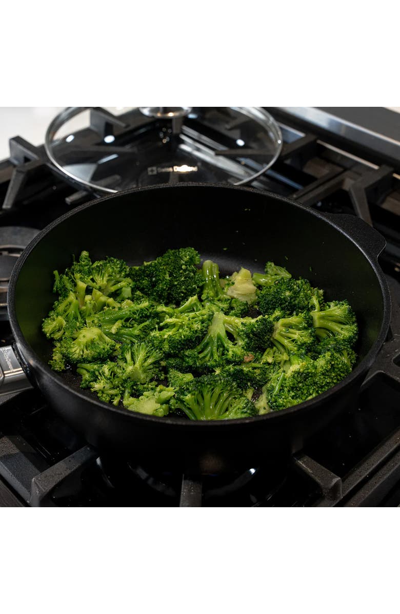 Swiss Diamond CHD Nonstick Saute Pan with Glass Lid, 4.1 qt, Alternate, color, Black