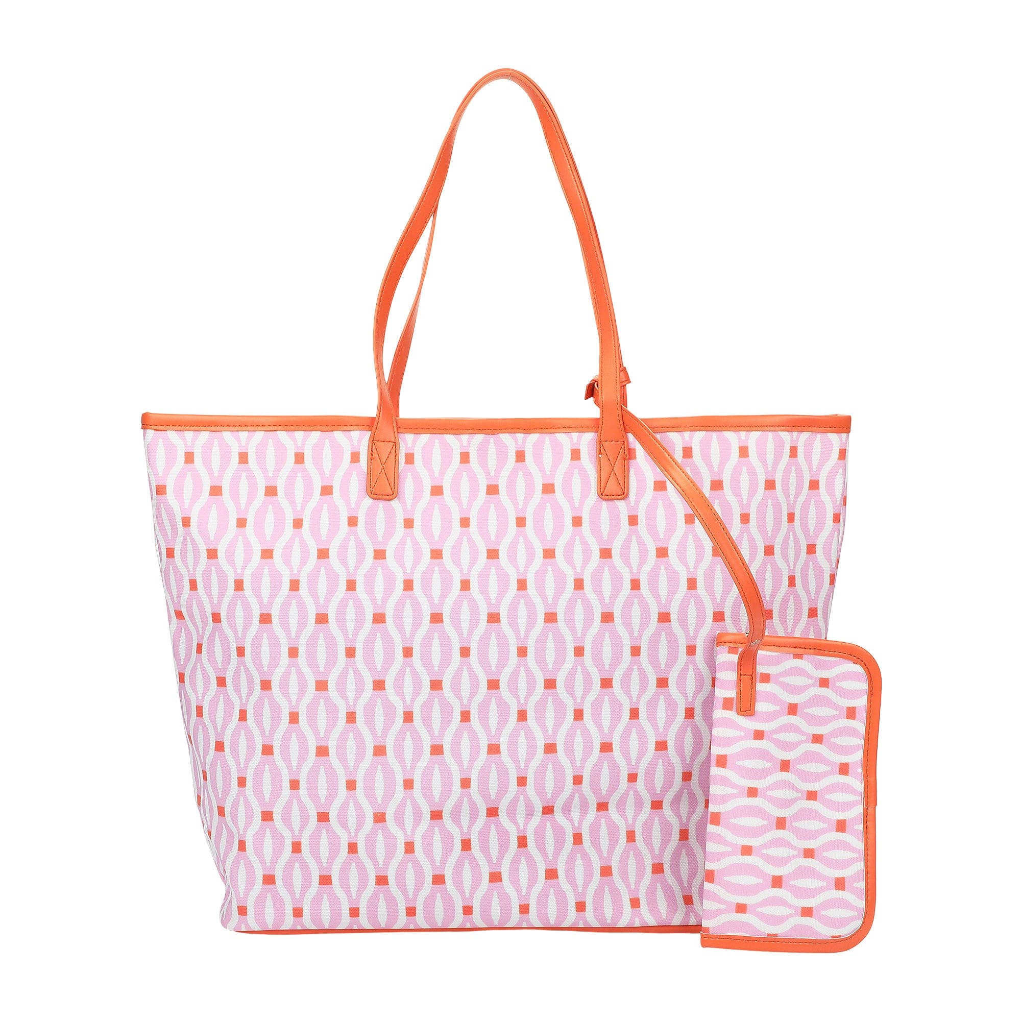 Oversized Tote Bag with Detachable Wristlet Pouch, Alternate, color, Multicolor