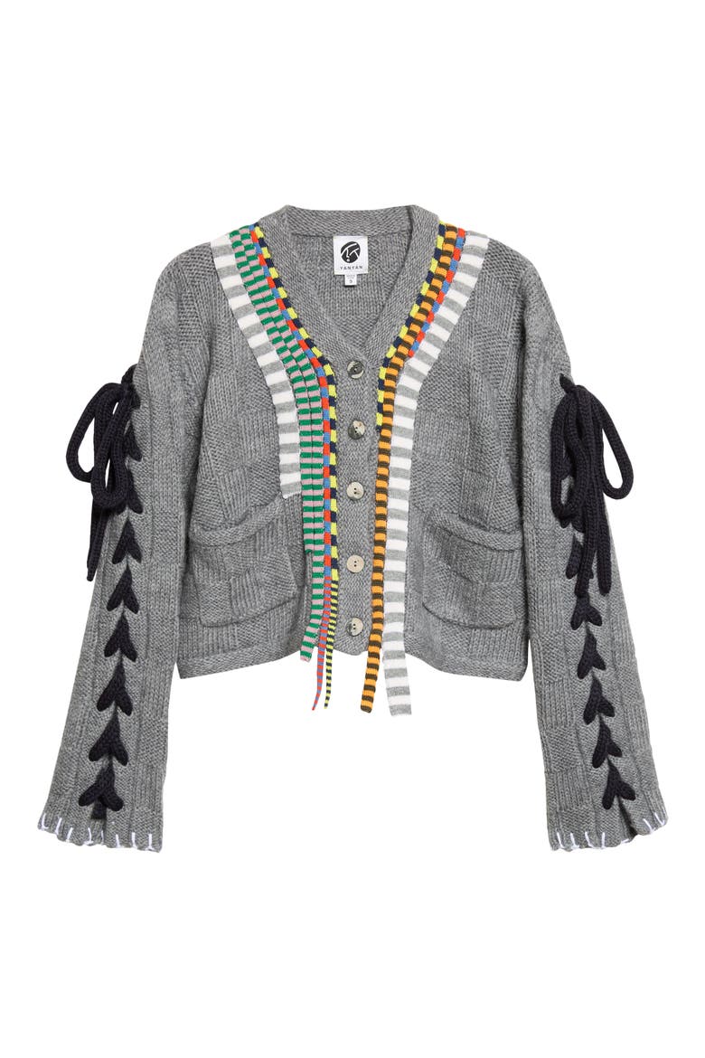 Frosty V-Neck Jacket, Main, color, GREY