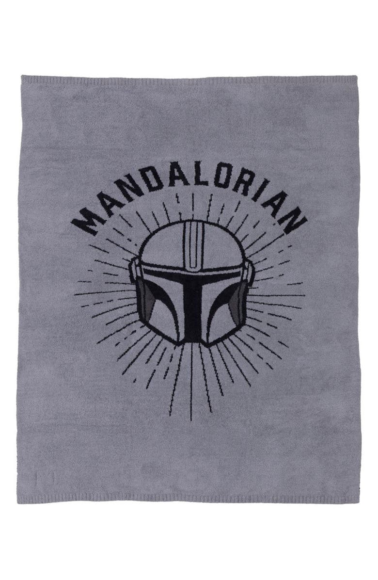 Barefoot Dreams<sup>®</sup> x Star Wars<sup>™</sup> CozyChic<sup>™</sup> Mandalorian Throw Blanket, Alternate, color, Graphite/ Carbon