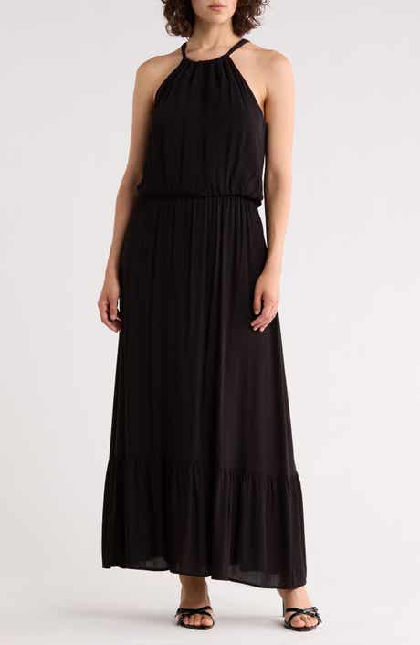 WEST K Halter Neck Gauze Maxi Dress