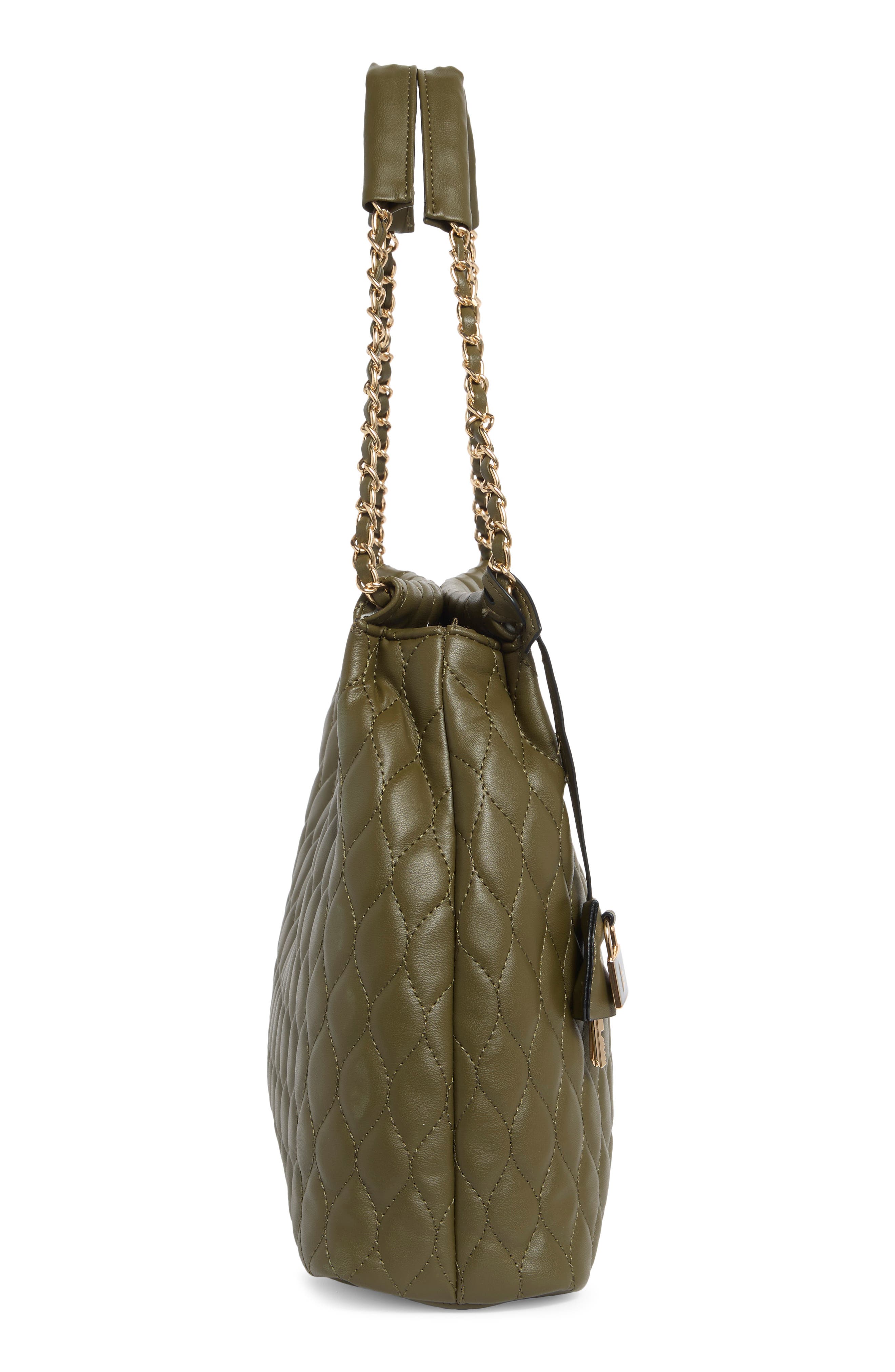 Quilted Hobo Bag, Alternate, color, OLIVE
