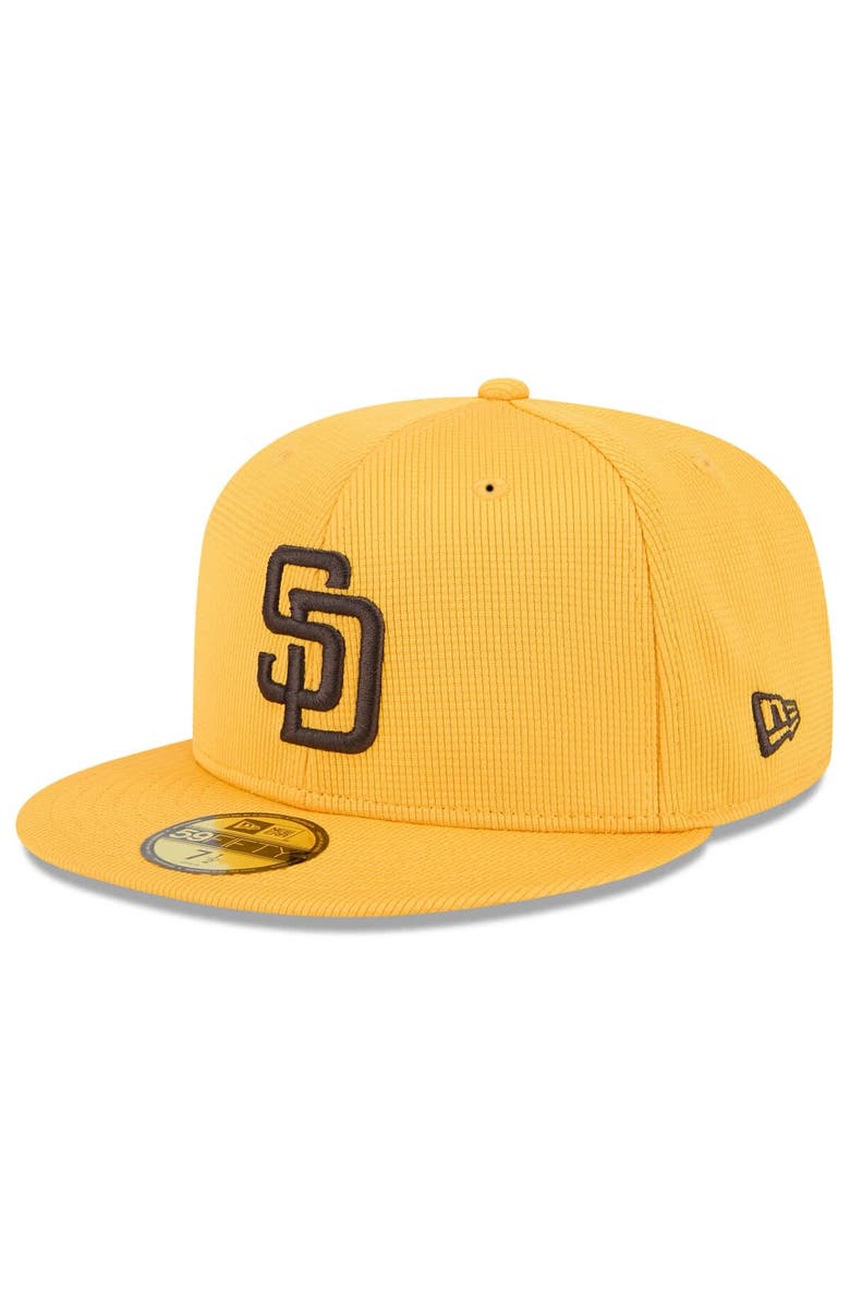 New Era Men's New Era  Gold San Diego Padres 2025 Spring Training 59FIFTY Fitted Hat, Alternate, color, 