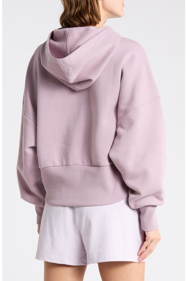 Feather Fleece Roomy Hoodie, Alternate, color, PURPLE FOG