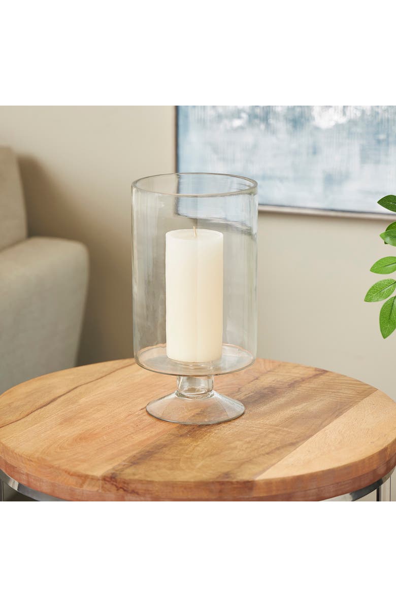 GINGER BIRCH STUDIO Glass Candleholder, Alternate, color, Clear