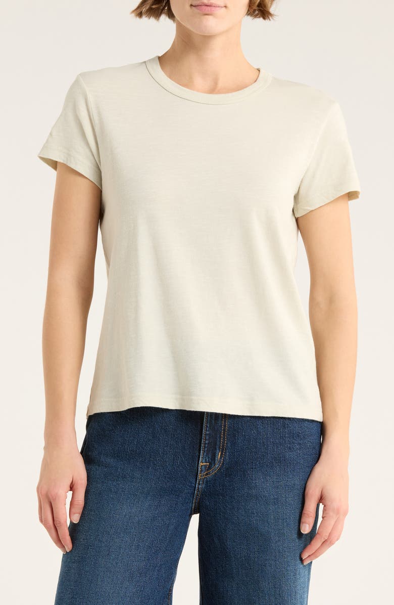 BUCK MASON Crewneck Slubbed T-Shirt, Main, color, Oyster Venice Wash