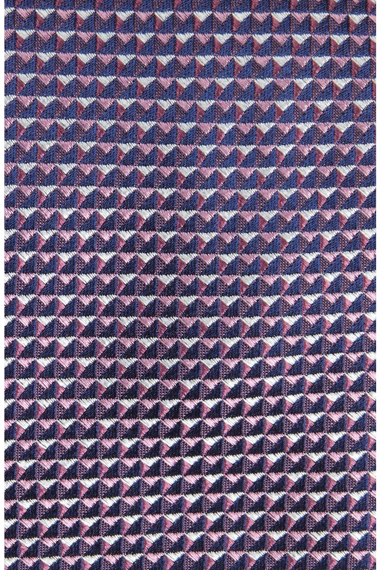 Langley Geometric Pattern Silk Jacquard Tie, Alternate, color, EGGPLANT