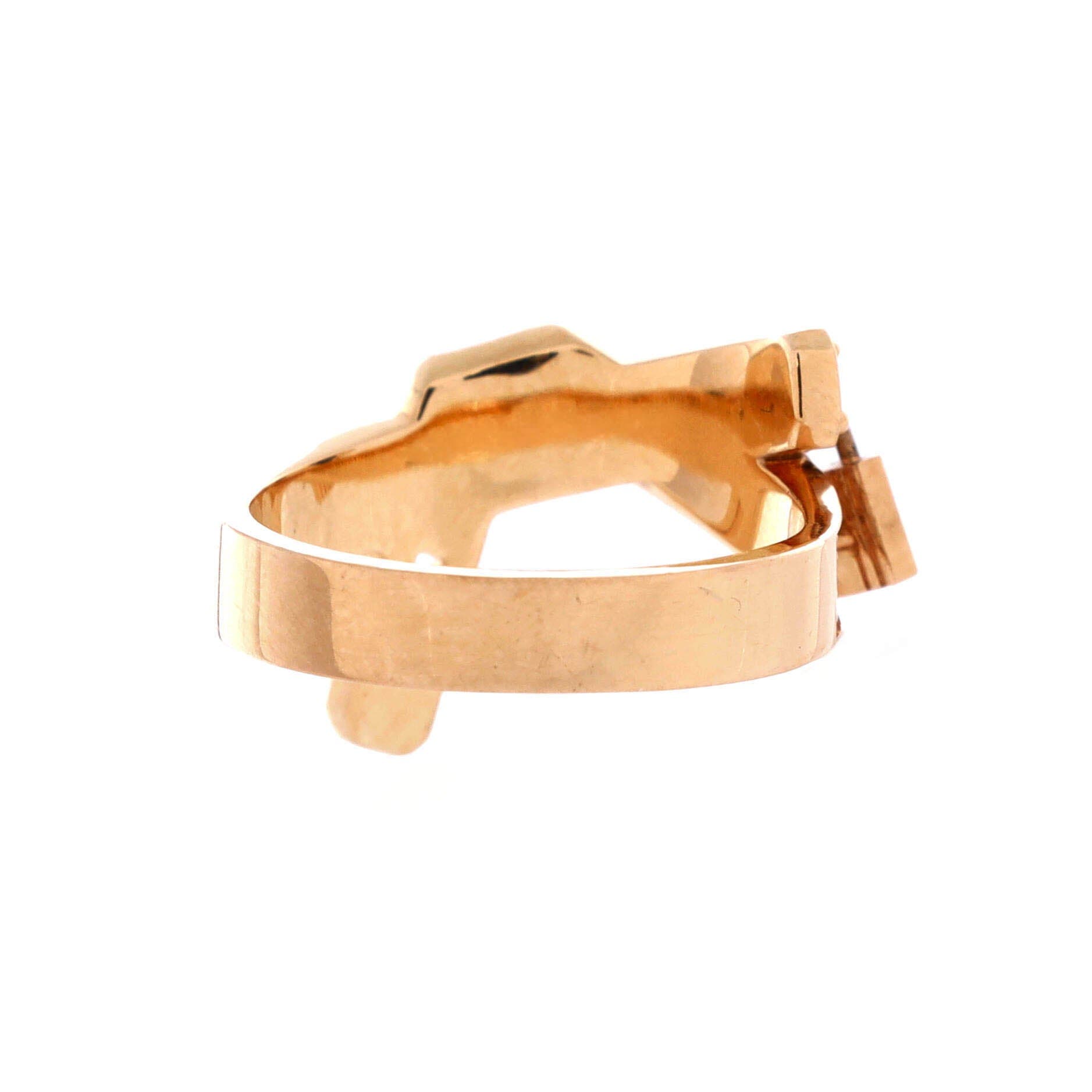 Kelly Gavroche Ring 18K Rose Gold with Diamonds, Alternate, color, Metallic Gold