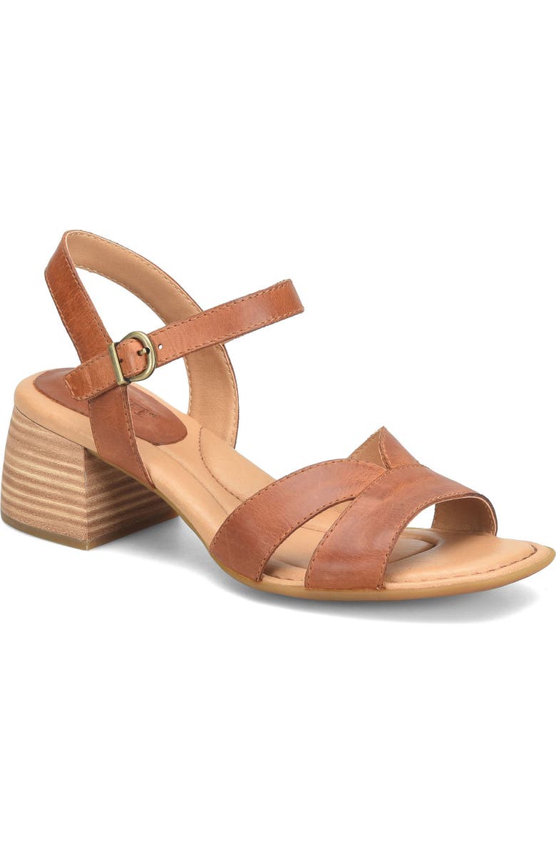 Børn Sadie Ankle Strap Sandal, Main, color, Brown Leather
