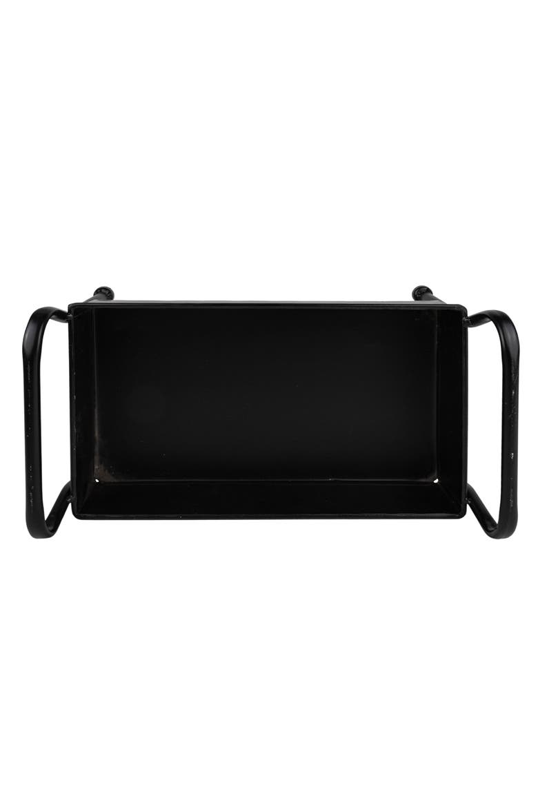 Footed Caddy Black Metal, Alternate, color, Black
