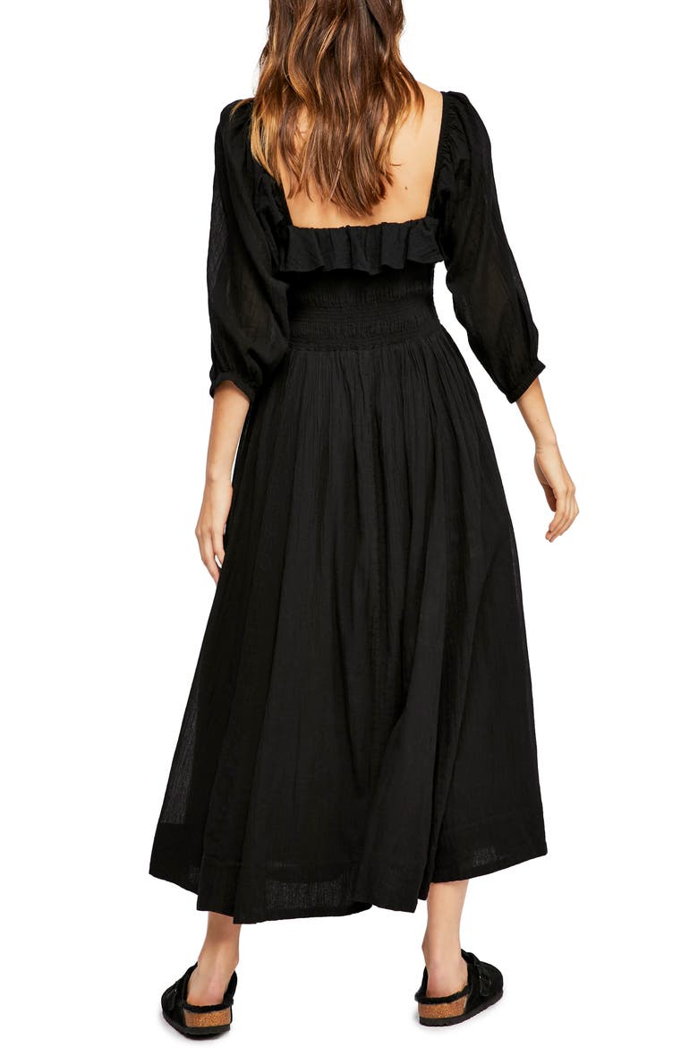 Endless Summer by Free People Ruffle Maxi Dress, Alternate, color, BLACK