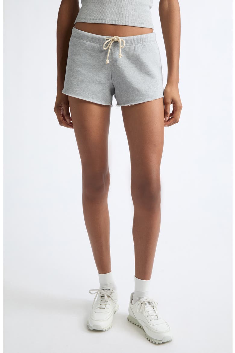x Fruit of the Loom Fruity Cutoff Cotton Fleece Sweat Shorts, Main, color, HEATHER GREY