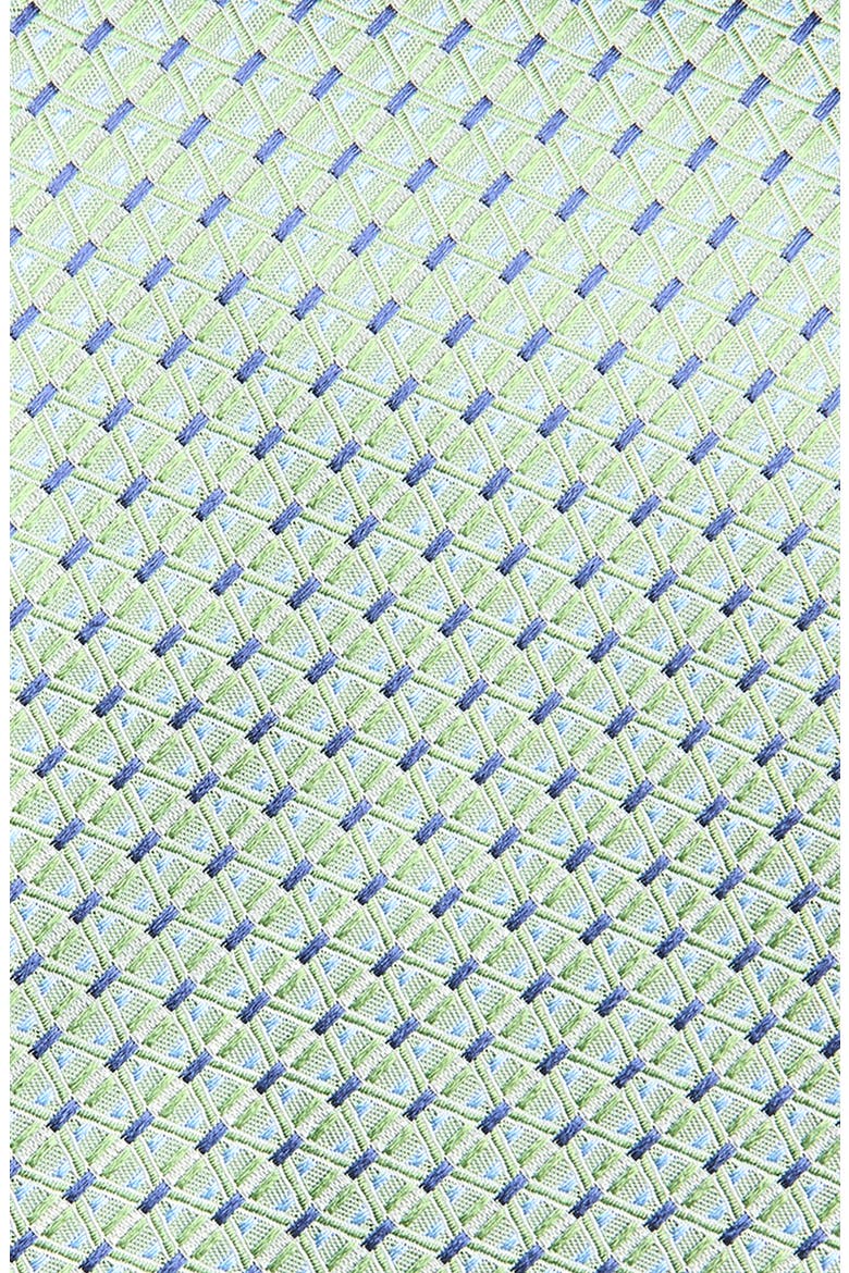 Geometric Jacquard Silk Tie, Alternate, color, GREEN
