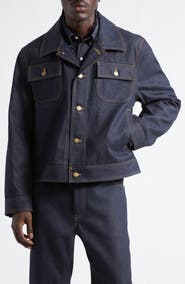 Thom Browne Selvedge Denim Backstrap Utility Jacket