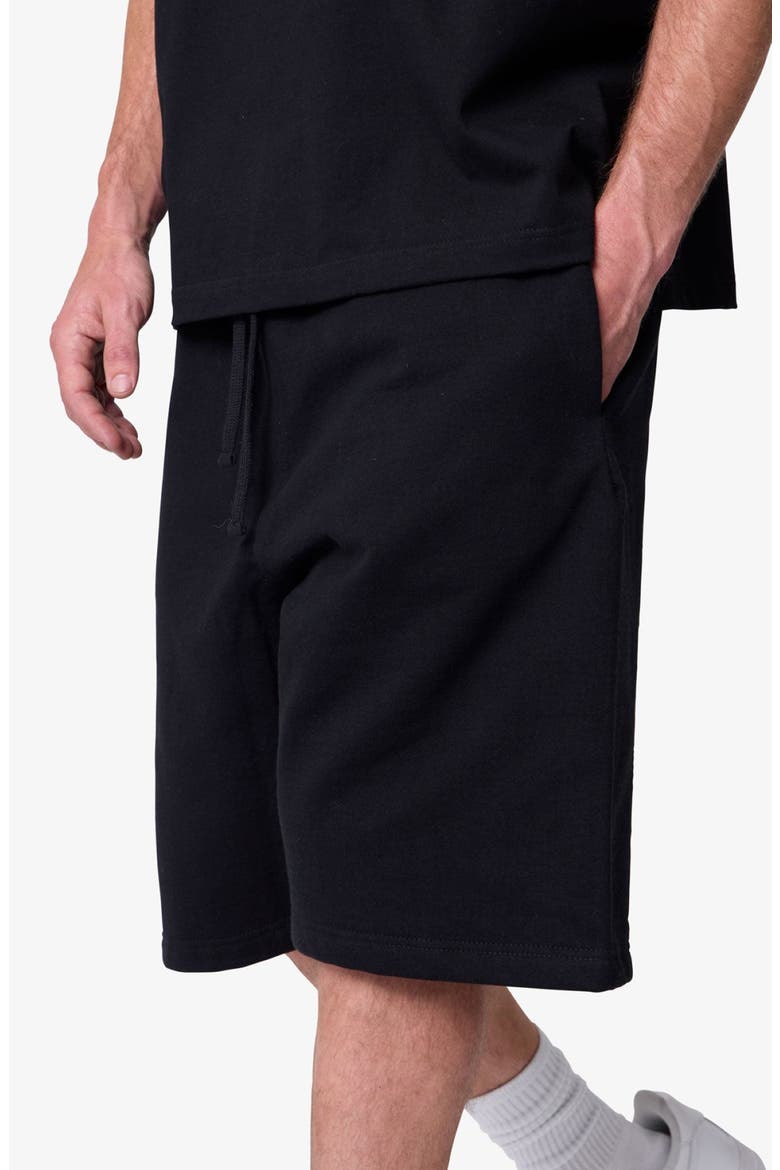 Heavy Basic Cotton Sweatshorts, Alternate, color, BLACK