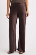 Open Edit Satin Bias Mid Rise Pants