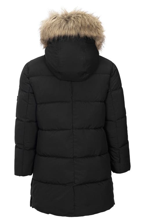 Sam Edelman Kids' Expedition Faux Fur Trim Puffer Jacket In Black