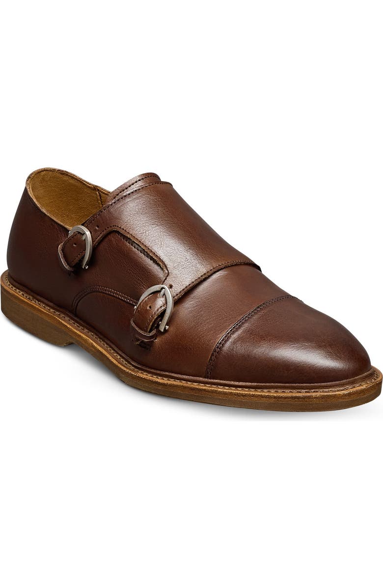Allen Edmonds Kingston Verse Two Buckle Cap Toe Monk Shoe, Main, color, Chili
