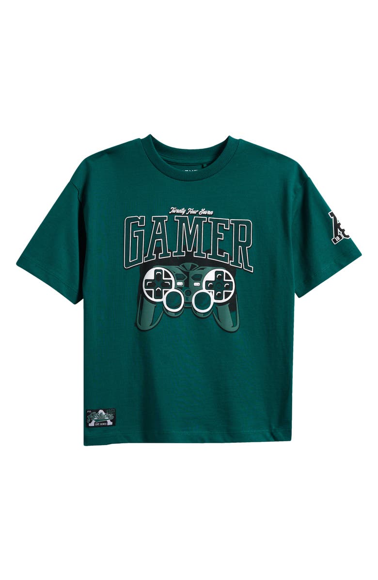 NEXT Kids' Controller Cotton Graphic T-Shirt, Main, color, Green