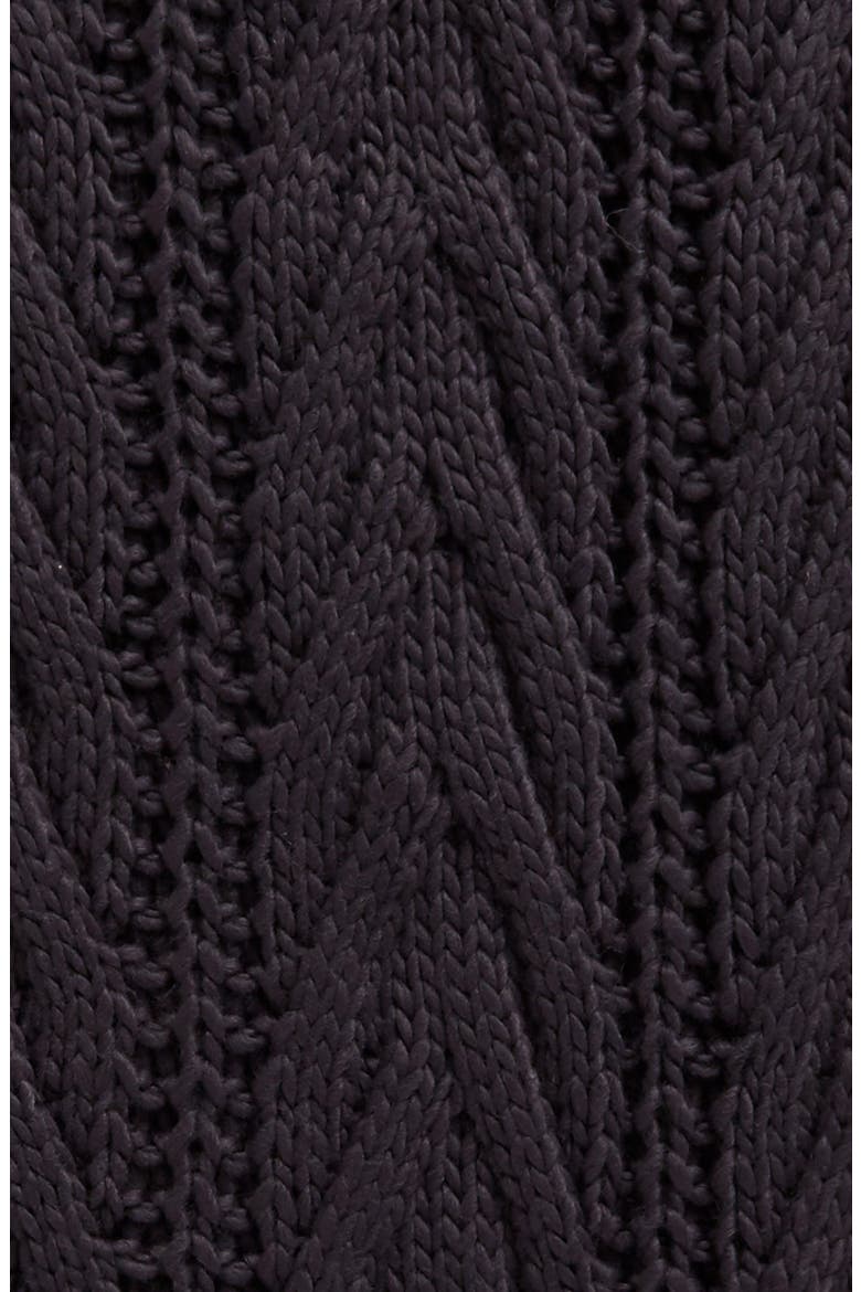 Cable Knit Infinity Scarf, Alternate, color, CHARCOAL