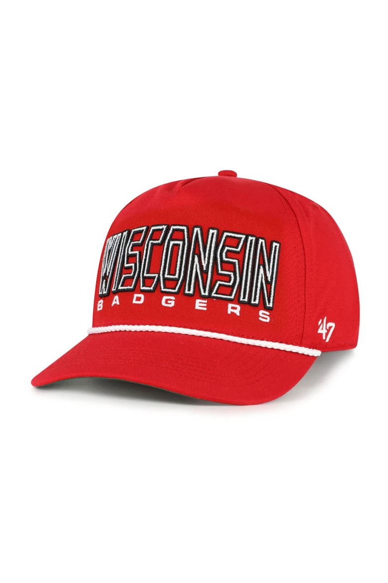 Youth '47 Red Wisconsin Badgers Byline Hitch Adjustable Hat, Alternate, color, Red