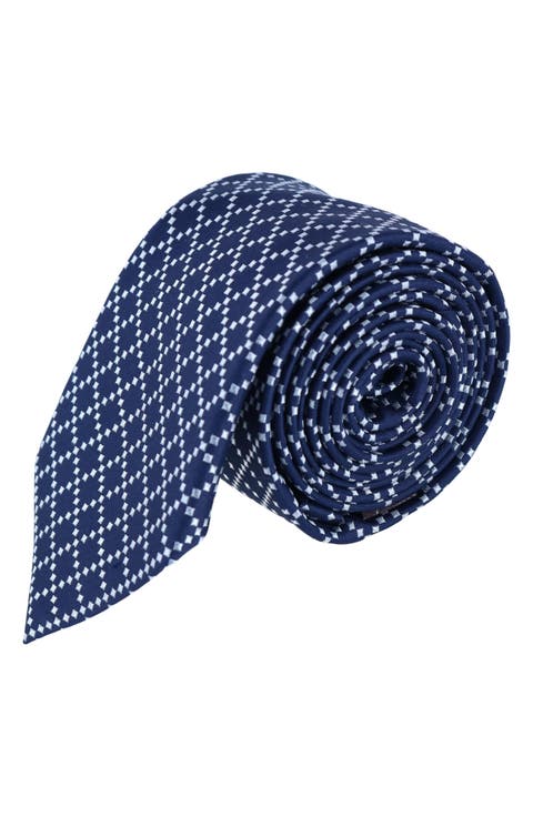 Rowan Geo Pattern Silk Tie