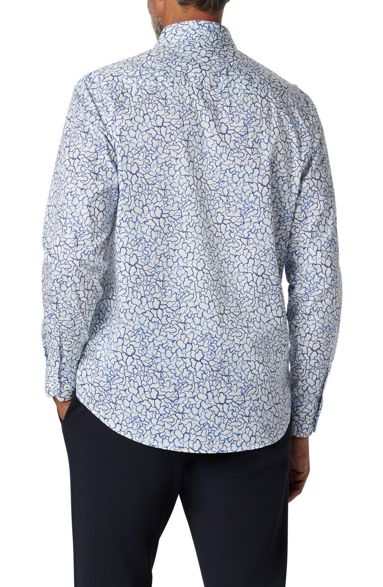 Bugatchi Julian Abstract Stretch Cotton Button-Up Shirt, Alternate, color, 