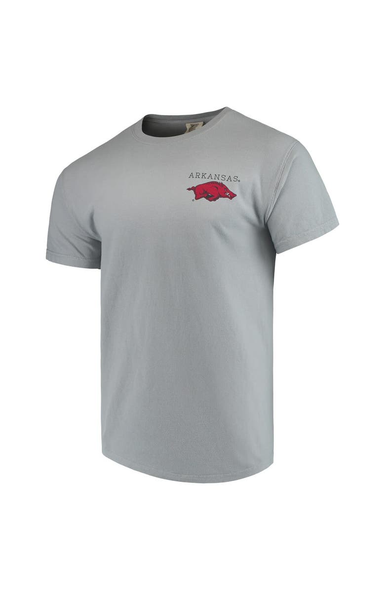 IMAGE ONE Men's Gray Arkansas Razorbacks Comfort Colors Campus Scenery T-Shirt, Alternate, color, 