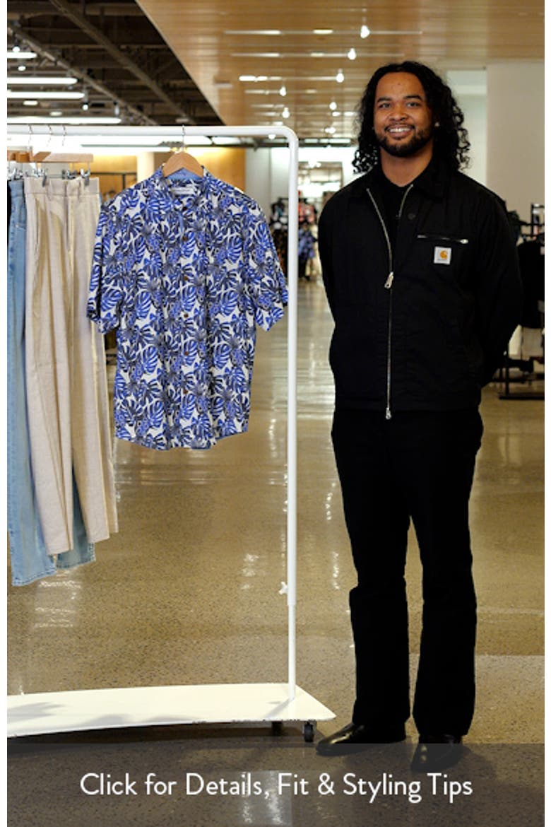 Coastal Ease Piña Party IslandZone® Short Sleeve Button-Up Shirt video