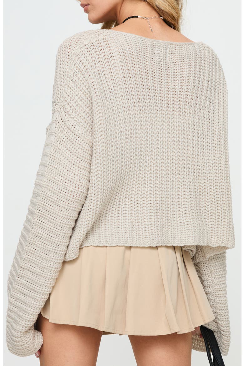 Artha Relaxed Crop Cardigan, Alternate, color, BEIGE