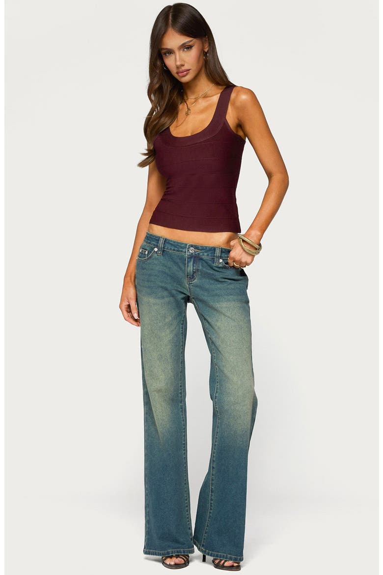 Akina Bandage Knit Tank, Alternate, color, BURGUNDY
