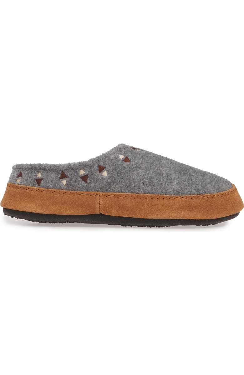 Acorn Geo Embroidered Hoodback Slipper, Alternate, color,
