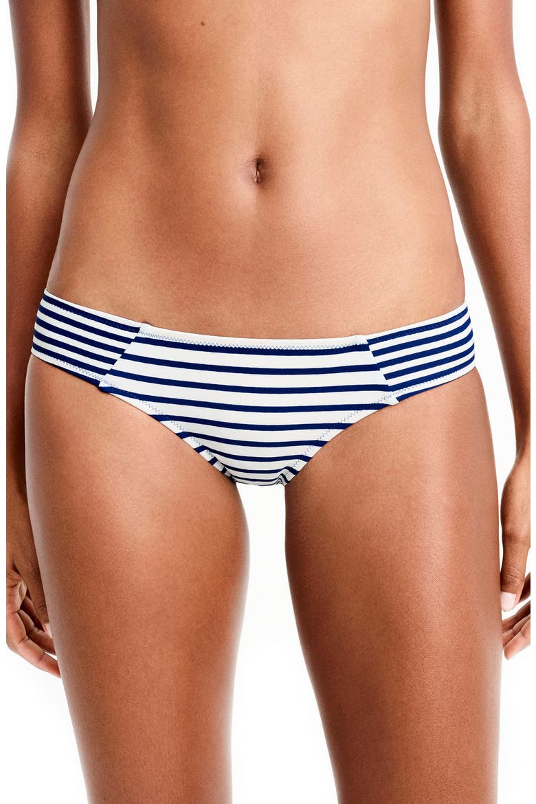 Stripe Surf Bikini Bottoms, Main, color, WHITE BAROQUE BLUE