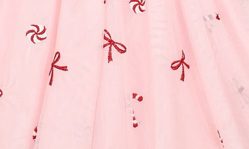 Zunie Embroidered Float Party Dress In Pink