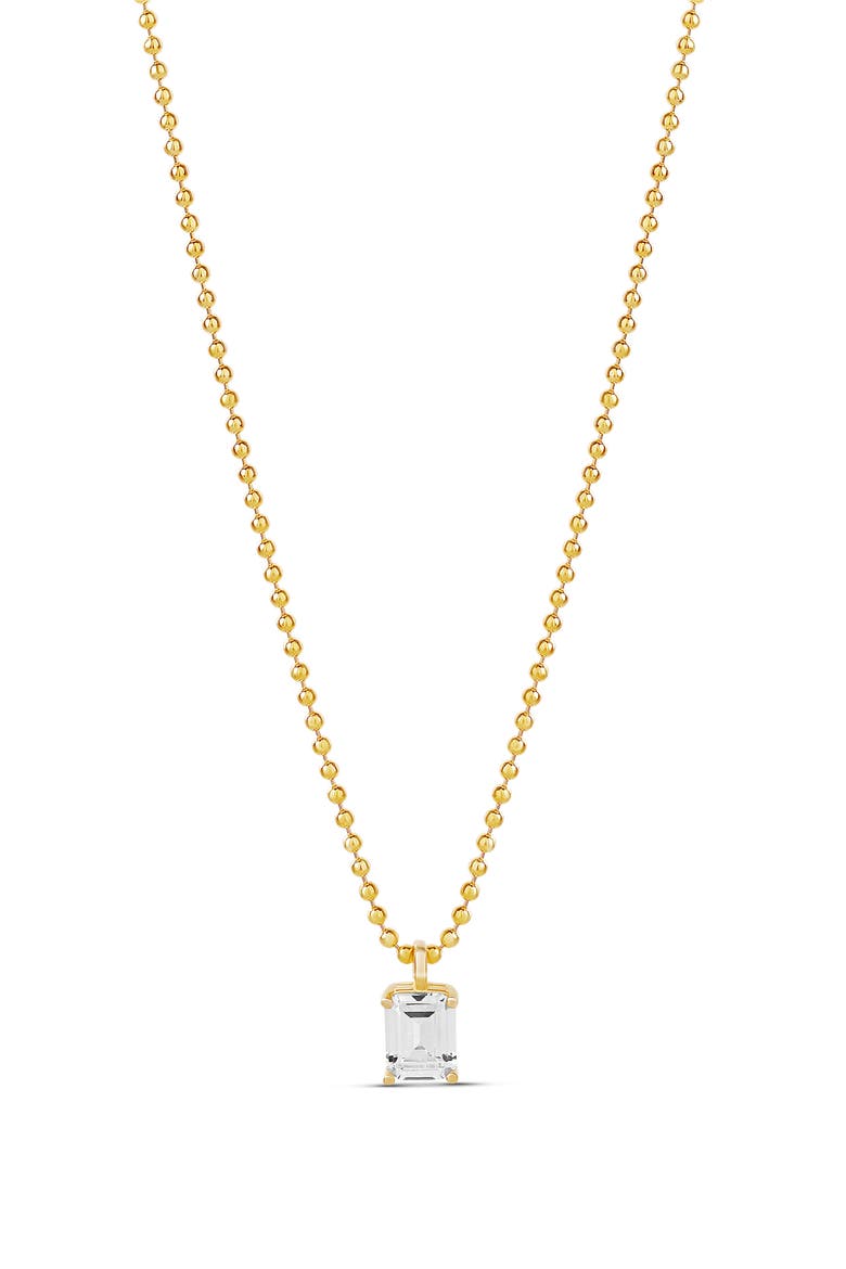 Cubic Zirconia Pendant Necklace, Main, color, GOLD