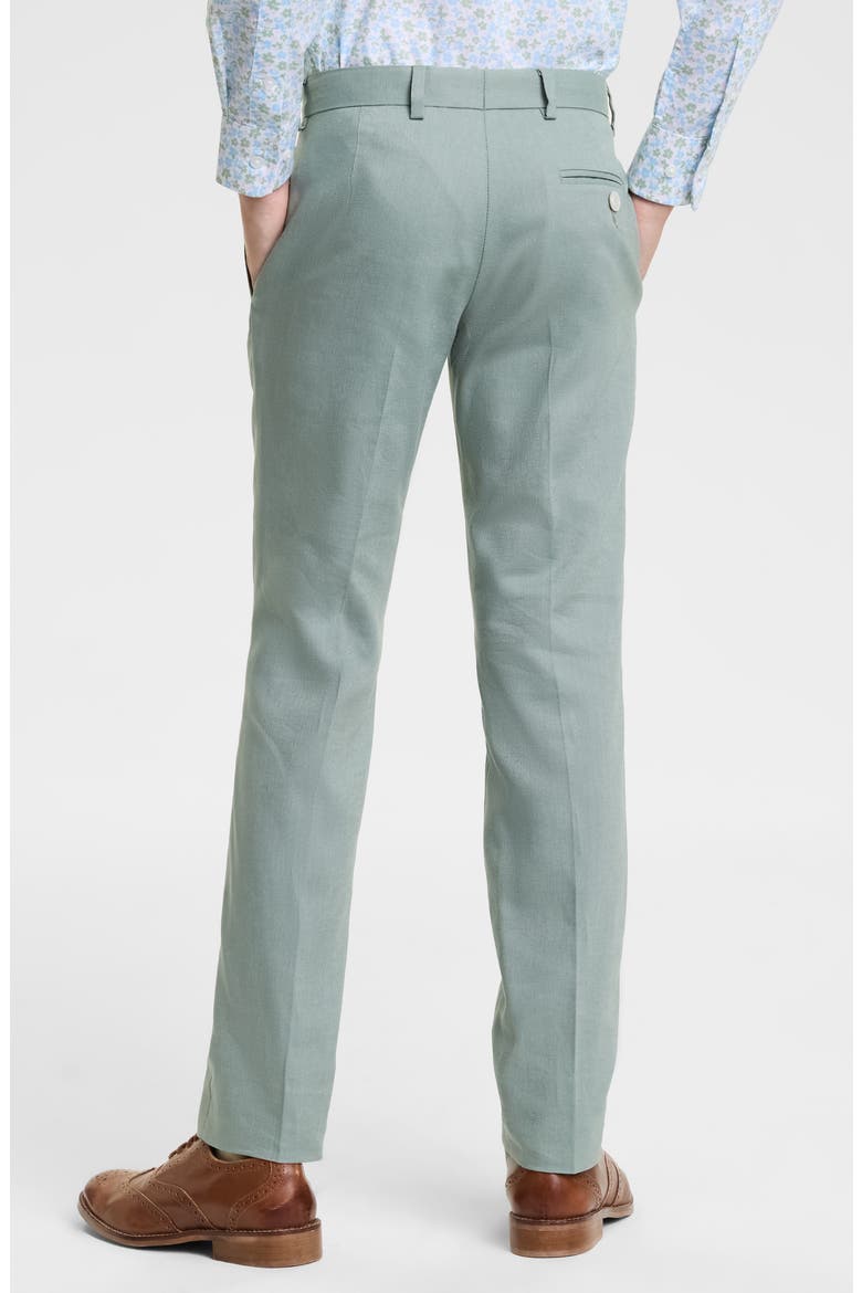 Kids' Linen Blend Dress Pants, Alternate, color, SAGE