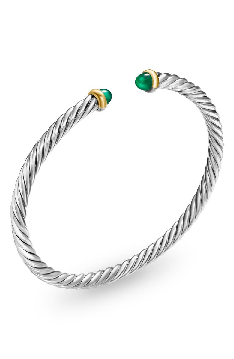 Cable Flex Bracelet in Sterling Silver with 14K Yellow Gold