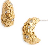 Karine Sultan Crystal Nest Hoop Earrings