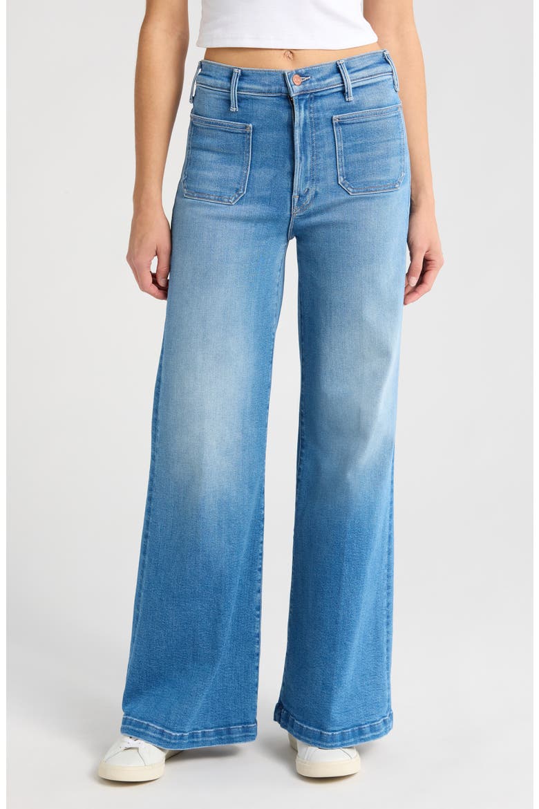The Hustler Roller Patch Pocket Sneak Wide Leg Jeans, Main, color, PIECE BY PIECE