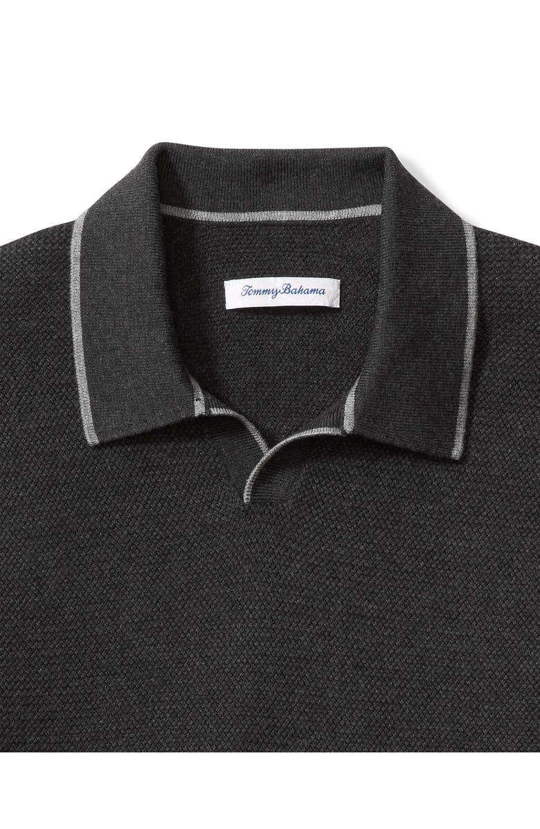 Tommy Bahama Long Point Tipped Long Sleeve Polo Sweater, Alternate, color, 