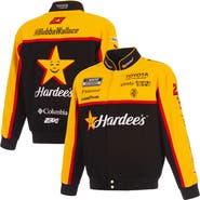 JH DESIGN Men's JH Design Black Bubba Wallace 2026 Hardee's Full-Snap Twill Racing Jacket