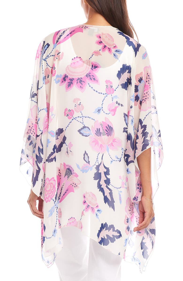 Karen Kane Open Front Jacket, Alternate, color, Pink Print