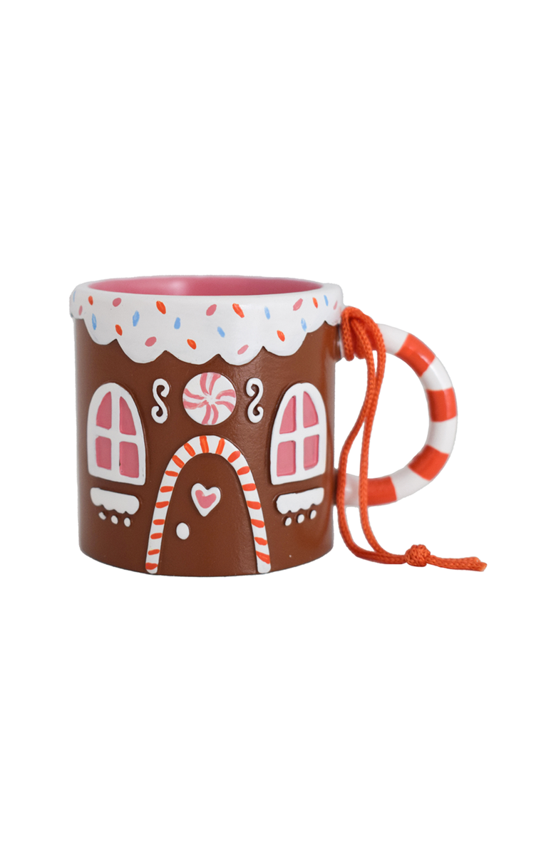 Daydream Society Baking Spirits Bright Gingerbread House Mug Christmas Tree Ornament, Main, color, Assorted Pre-Pack