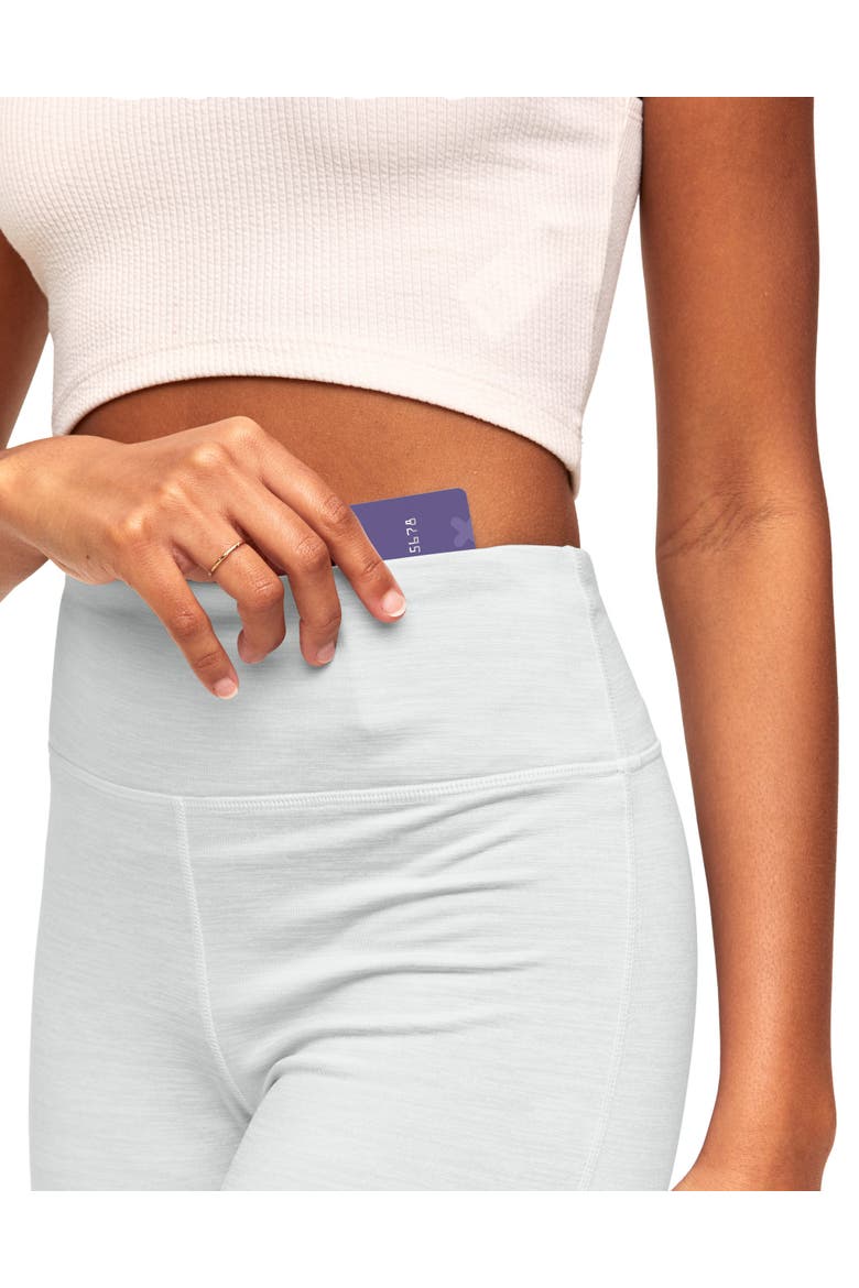 Haley High-waist Heather Fleece 7/8 Legging, Alternate, color, White