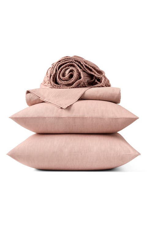 Crinkled Organic Cotton Percale Sheet Set