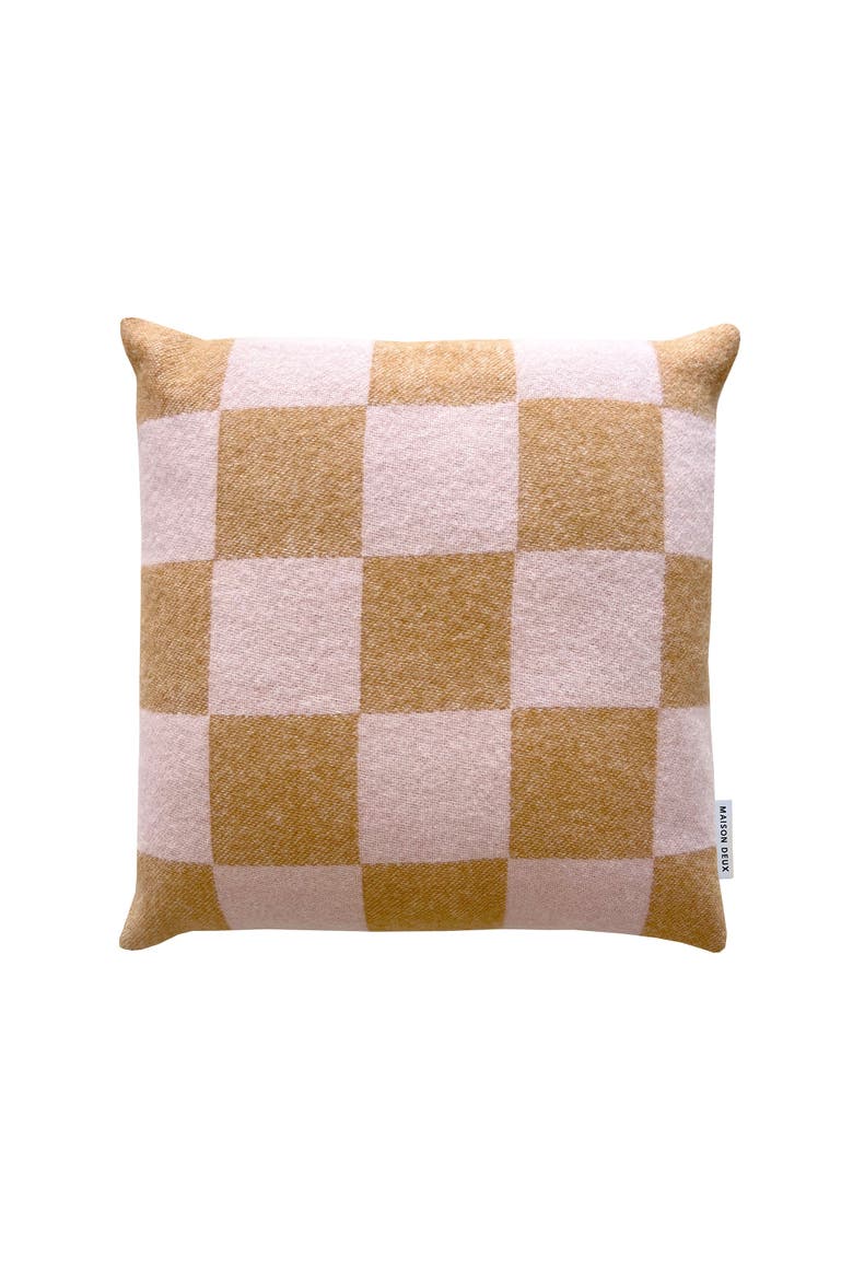 Checkerboard Cushion Cover, Main, color, Pink/brown