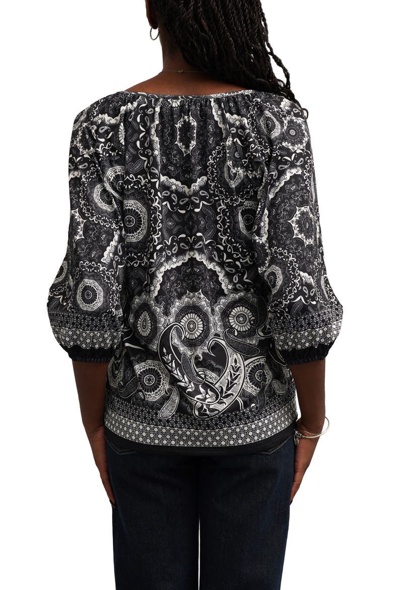 Peasant Neck Jersey Top, Alternate, color, MARIA