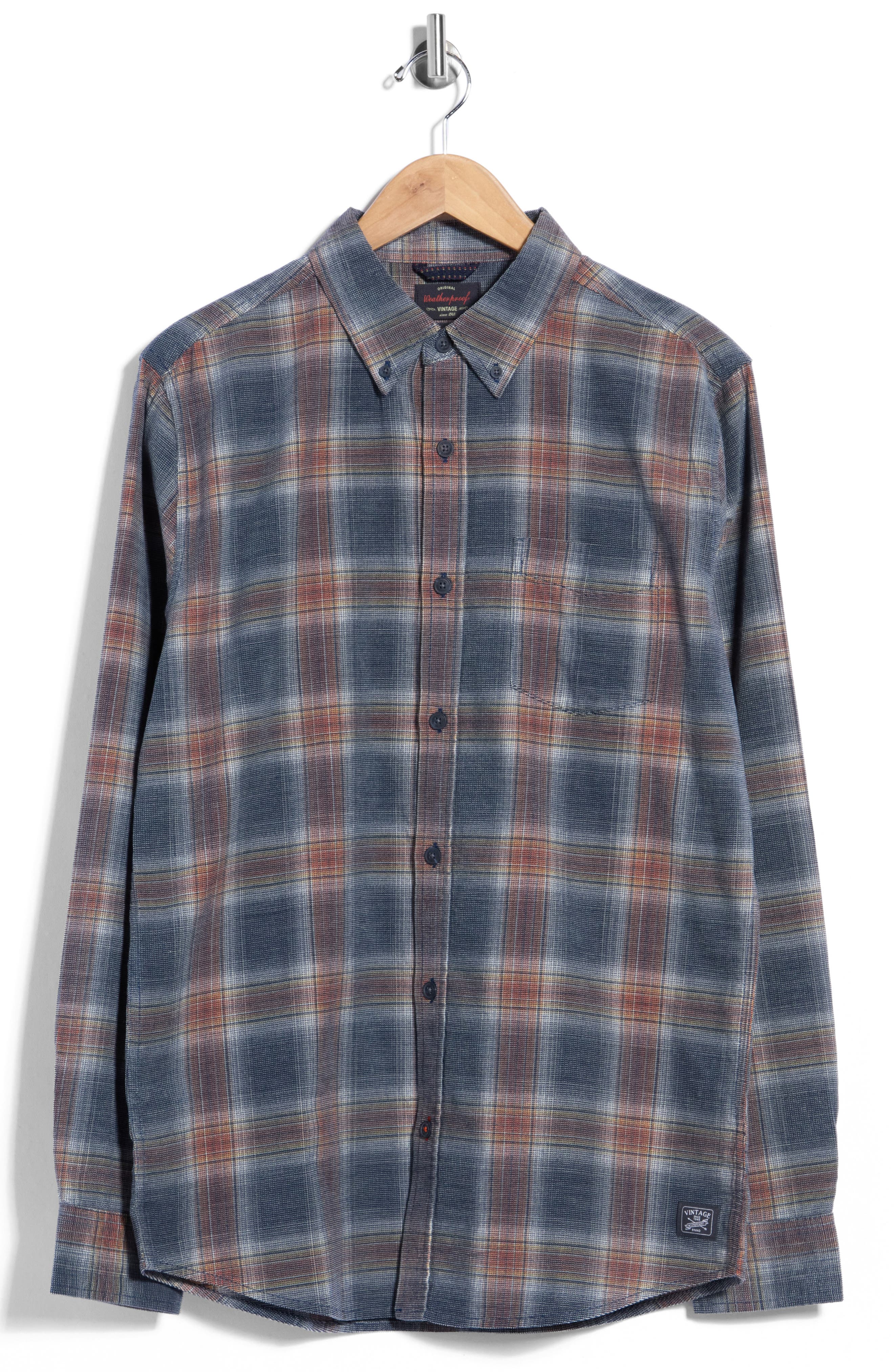 Plaid Cotton Button Down Shirt