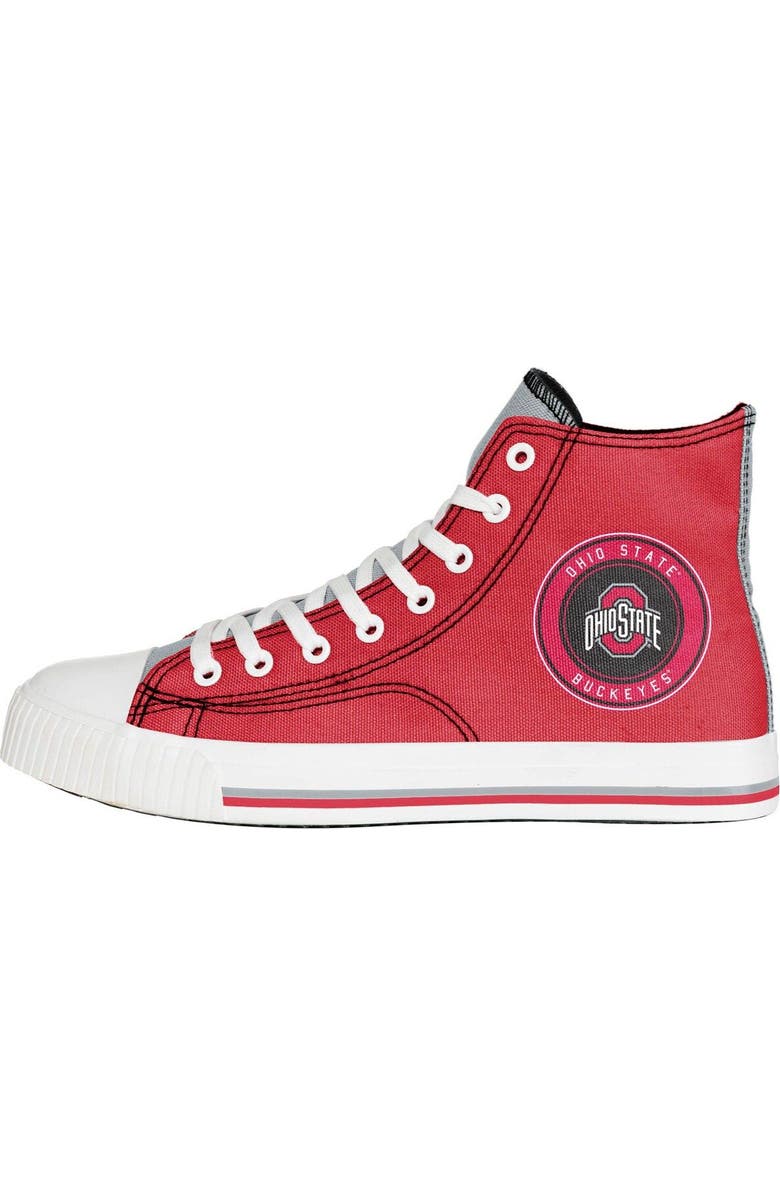 FOCO Men's FOCO Ohio State Buckeyes High Top Canvas Sneakers, Main, color,