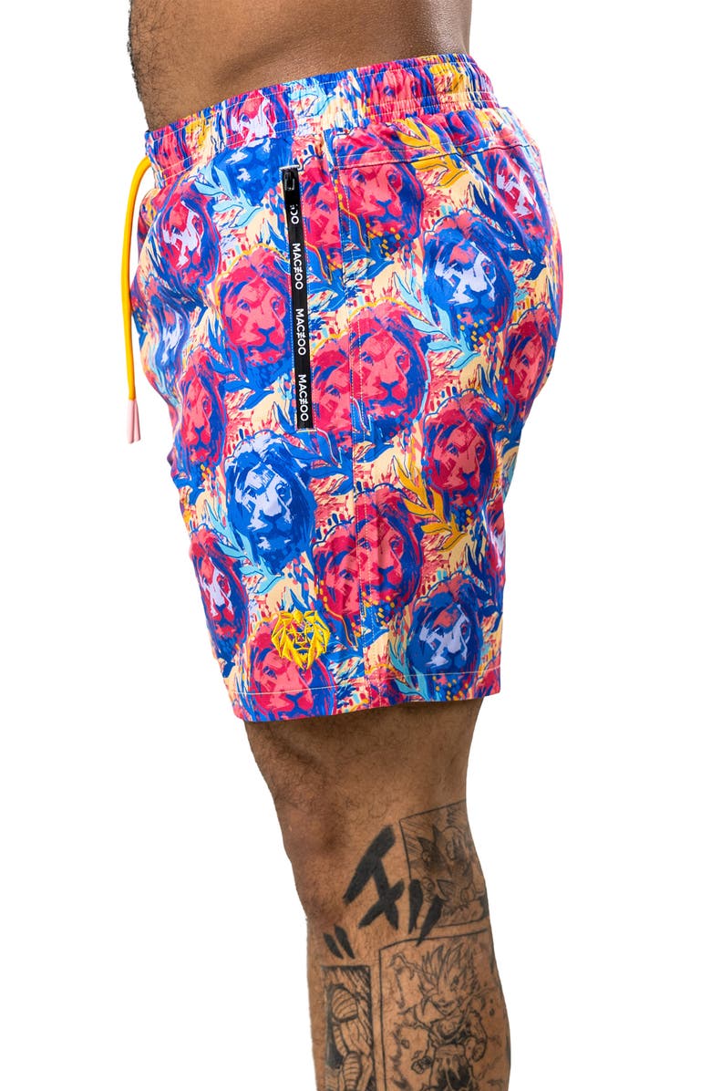 Maceoo Swim Marthyr Print Swim Trunks, Alternate, color,